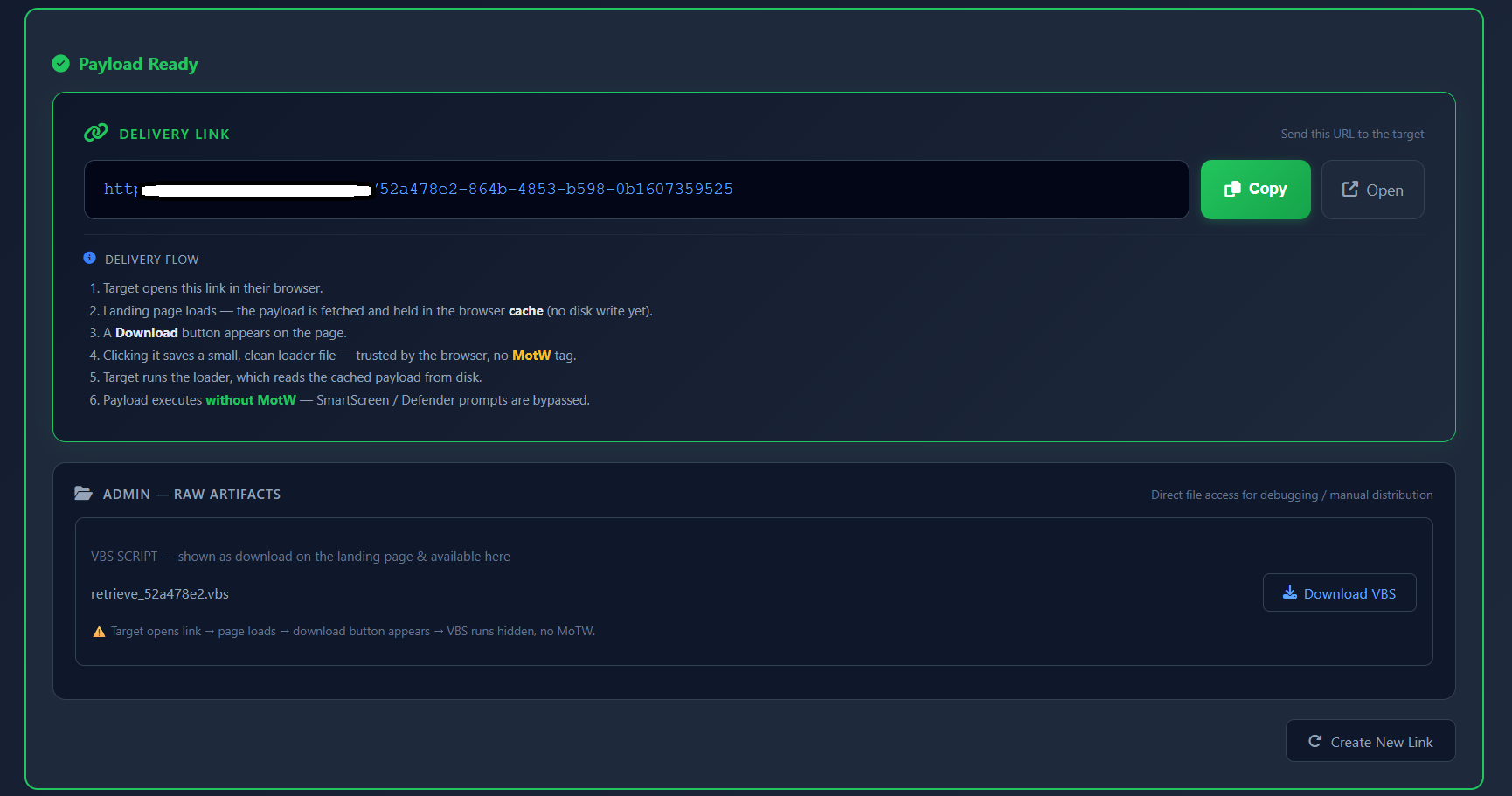 Quima Loader generated build result page